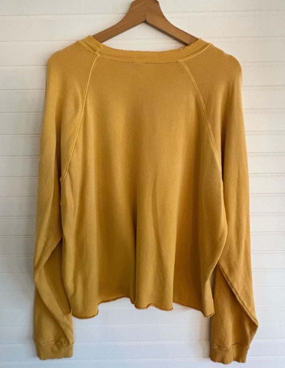 I Stole My Boyfriend's Shirt Smiley Face Embroidered Cropped Sweatshirt One Size - Picture 6 of 8